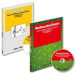 Volkslieder- und Weihnachtsliederbuch plus 2 Mitsing-CDs